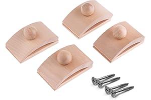 PRECISION QUILTING TOOLS Classy Clamps Wooden Quilt Hangers – 4 Large Clips (Light) and Screws for Wall Hangings. Hang up and Display Quilts, Tapestries, Rugs, Fiber Art, and More!