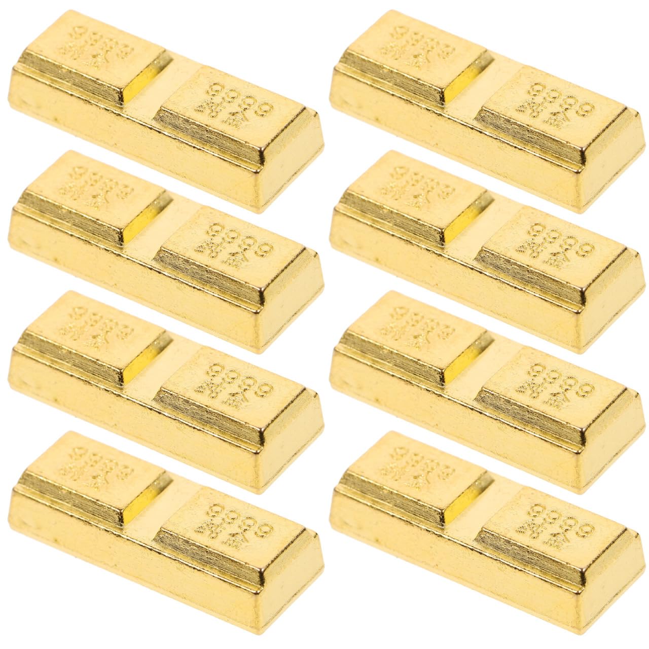 DOITOOL Simulation Gold Bar Ornaments 3X1.2X0.26 Inch Mini Artificial Brick Decorations for Party Props Photo Shoot and Festival Use