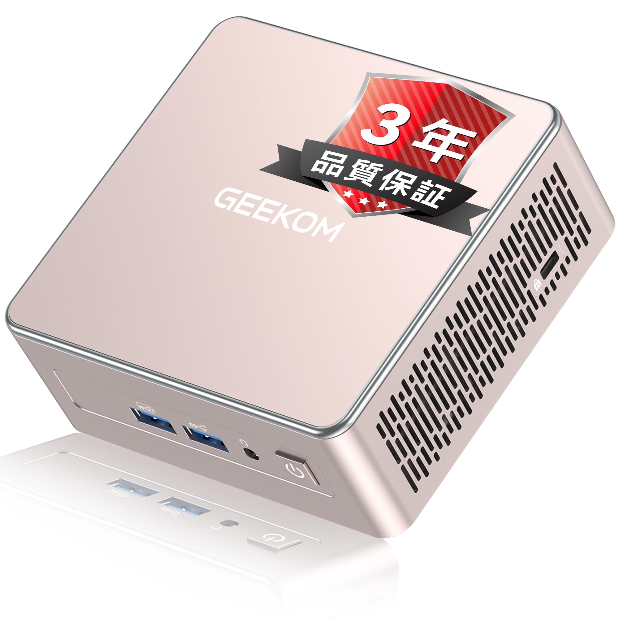 【3年保証・コスパ最強】GEEKOM A5 ミニpc AMD Ryzen 5 7430U搭載 、「128GB RAM+10TB SSD（最大拡張可能）」 全金属製内枠 超長寿命 ミニパソコン｜最大8K・4画面同時出力｜SDカードスロット 高速読み込み｜Windows 11 Pro 正規版｜2.5G有線LAN｜ホームシアター/オフィス勤務/在宅ワークに最適｜16GB RAM+512GB SSD商品画像