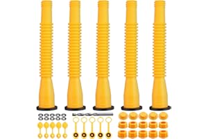 Gas Can Spout Replacement,5 Kit Gas Can Nozzle for Most 1/2/5/10 Gal Oil Can,EYPINS Nozzle Vent Replacement, Gas Can Spout Kit,No Leaky