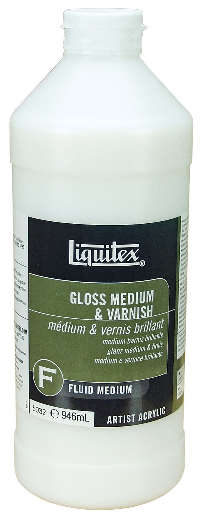 Liquitex Professional Gloss Fluid Medium & Varnish 32oz Gloss Free