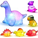 6 Packs Light-Up Floating Dinosaur Bath Toys Set, for Baby Toddler Nephew in Birthday Christmas Easter , Great Water Bathtub 