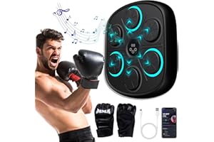 TGHIJKK 2025 Smart Music Boxing Machine for Adults and Kids: Training Machine with LED Electronic Wall Mounted, Home Indoor Workout Equipment with Premium Boxing Gloves