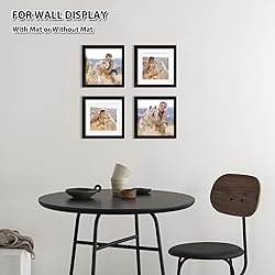 KINLINK 7x7 Picture Frames Black, Square Photo
