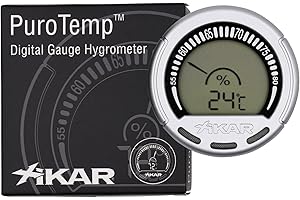 Xikar Purotemp Digital Gauge Hygrometer, Accurate Right Out of The Box, 15-Second Refresh Rate,