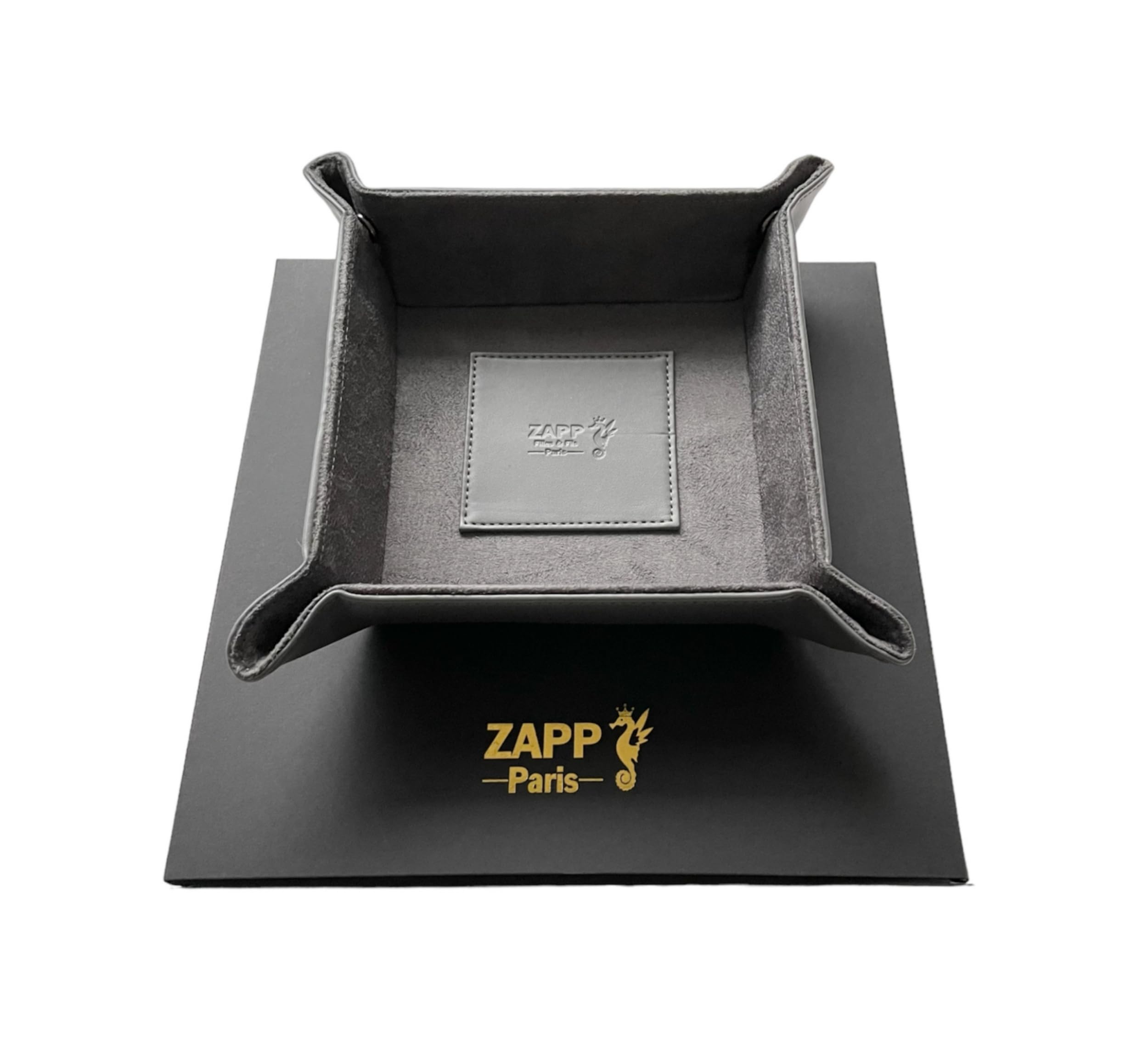 ZAPP- ‘Le petit gourmand’Leather Catchall (color: grey)