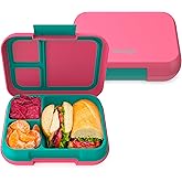 Bentgo Pop - Leak-Proof Lunch Box & Removable Divider for Ages 8+ & Teens - Lunch Container Holds 5 Cups of Food; 3-4 Compartments; Microwave/Dishwasher Safe; 2 Year Warranty (Bright Coral/Teal)