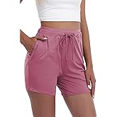 ruoxan Women's Shorts Casual Comfy Hiking Athletic Shorts Yoga Lounge Active Workout Running Shorts with Pockets