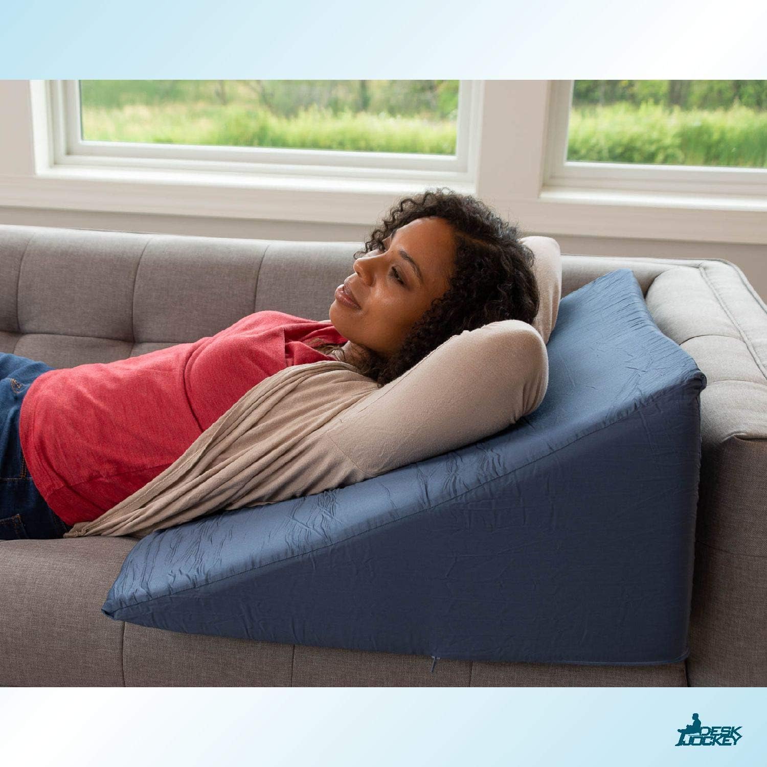 Bed Back Wedge Pillow - Incline Bed Rest for Sitting Up - Sleep Back Support, Pregnancy, Surgery Recovery, GERD, Acid Reflux, Apnea: Home & Kitchen