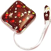 Aaymoous Mini Retractable Soft Tape Measure for Sewing, Fabric, Body Measurements, Burgundy Cherry