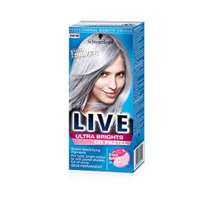 Schwarzkopf LIVE Ultra Brights or Pastel Steel Silver 098 Schwarzkopf