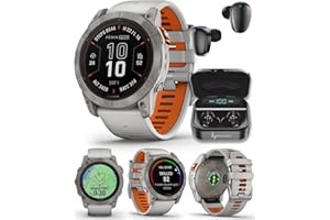 Wearable4U - Garmin Fenix 7X Pro Sapphire Solar Edition: Titanium 51 mm Smartwatch| Up to 37 Days Battery Life, Multisport & Outdoor High-Performance GPS Watch w/Flashlights.
