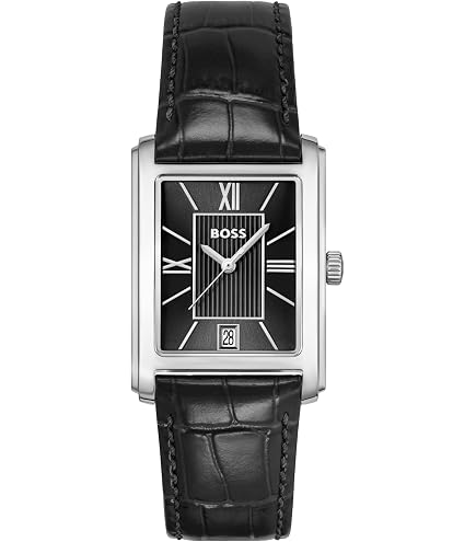 Amazon.com: Emporio Armani Men's Two-Hand Date Black Leather Watch