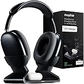 Mophie Max Dual Charging Stand for AirPods Max Headphones – Auto Sleep Mode, Premium Anti-Scratch Design, Magnetic USB-C for Effortless Alignment, Charges AirPods & Qi Devices