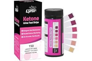 LEAPING LYNX Ketone Test Strips for Urine [150ct] with Extra-Long Handle - Clean & Easy Ketosis Testing for Keto, Ketogenic, & Low-Carb Diet - Test Urine for Ketones in Seconds, Quality Keto Urine Strips