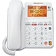 AT&T CL4940 Corded Standard Phone with Answering System and Backlit Display, White (Renewed)