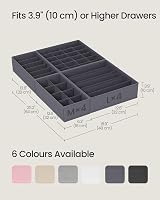 SONGMICS 8-Piece Underwear Drawer Organisers Set Slate Grey RUS08GY view 5
