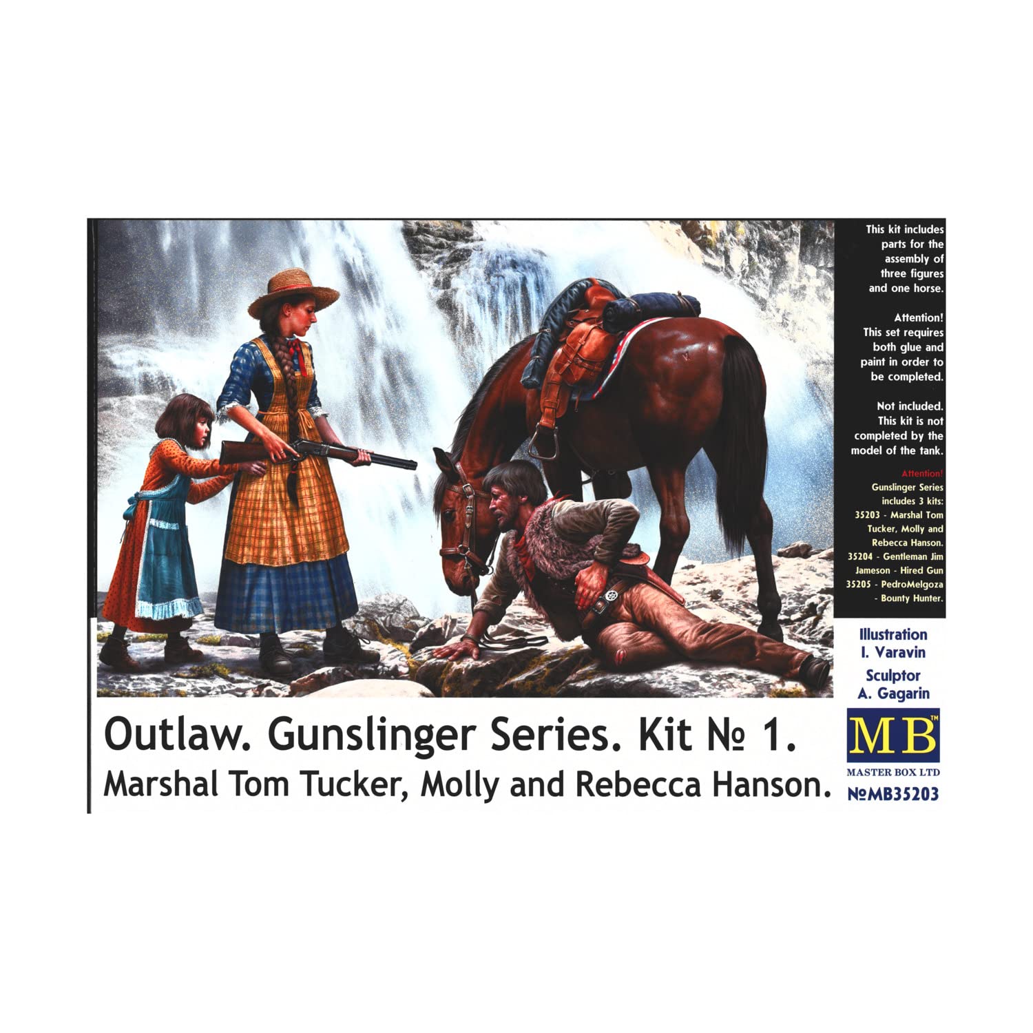 Masterbox 1:35 - Gunslinger 1 Marshal Tom,Tucker & Molly
