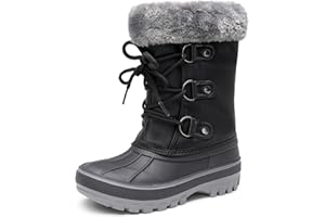 DREAM PAIRS Boys & Girls Faux Fur-Lined Winter Snow Boots for Little/Big Kids