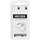 Hickies Elastic Laces - White with Black