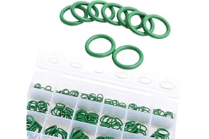 Arwrilt 270 PCS Rubber O Ring Seal Gasket Washer Kit, 18 Sizes Air Compressor O Rings, Rubber O-Ring Gasket Assortment Set, Universal for Car Air Conditioning (Green)