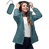33,000ft Women's Rain Jacket Waterproof Lightweight Packable Raincoat with Hood for Golf Hiking Travel Windbreaker