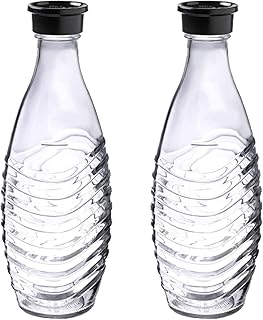 SodaStream DuoPack Glaskaraffe, Ersatzflaschen geeignet für die SodaStream Wassersprudler Crystal und Penguin, 2x 0.615 L