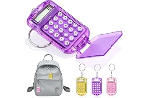 NUOBESTY Mini Calculator, 3pcs Keychain Calculators Portable Calculator Keychain Small Calculator for Office, School