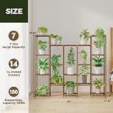 Bamworld Plant Stand Indoor Wooden Multi level 12 Pot Shelf Decor view 6