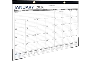 BOWCUK 2026 Desk Calendar – Jan 2026 – Dec 2026, Large Desk Calendar 2026, 14.6’’ x 11.5’’, 2026 Desk/Wall Calendar with To-do Lists, Desk Pad, Ruled Blocks, Corner Protectors