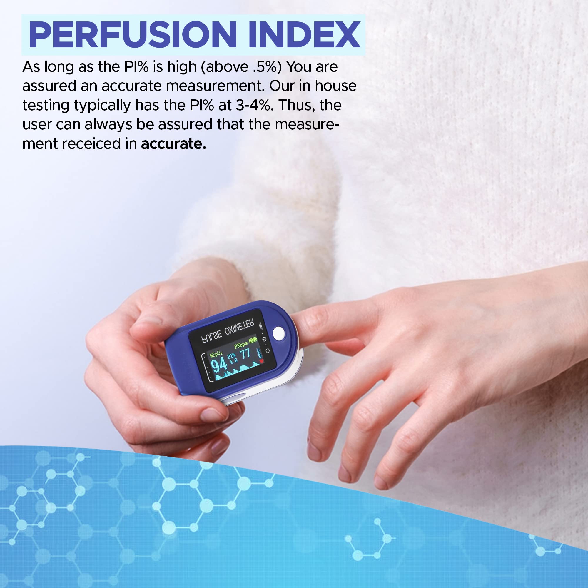 Pulse Oximeter, Finger Pulse Oximeter with OLED Display, Pulse Oximeter Fingertip, Blood Oxygen Saturation Monitor Finger, Heart Rate Monitor for Adult Child