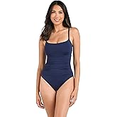 La Blanca Women's One Piece Swimsuit Island Goddess Shirred Side Women's Bathing Suit