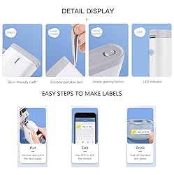 Dollcora D11 Label Maker, Portable Bluetooth Label