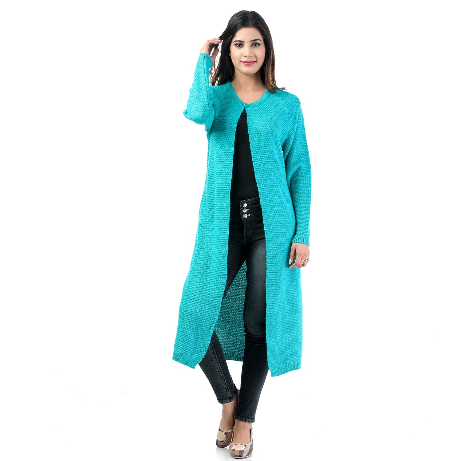 dynamis women winter sweater turquoise