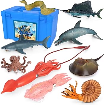 Volnau Sea Creature Toys 9PCS Pacific 