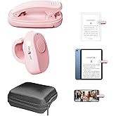 Kindle Page Turner Ring — Finger-Wear Click Controller for Comfortable One-Hand Page Turning, Ring Style Design for Reading in Bed or on The Couch（Pink）