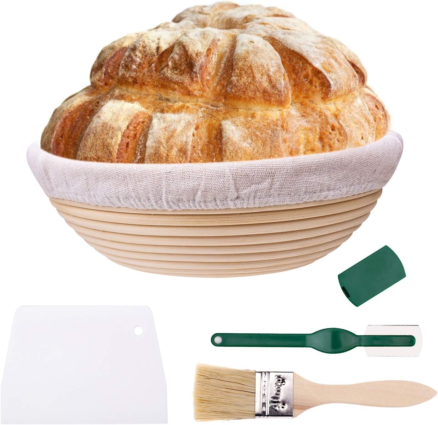 Scraper Bread Lame with Cloth Liner Proofing Box Bread Proofing Basket