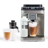 De'Longhi Magnifica Duo Automatic Espresso Machine, Milk Frother, Silver | #1 Worldwide Espresso Machine Maker, 20 One-Touch Recipes, Hot &amp; Cold Milk Frother, Built-In Grinder, Touchscreen Display