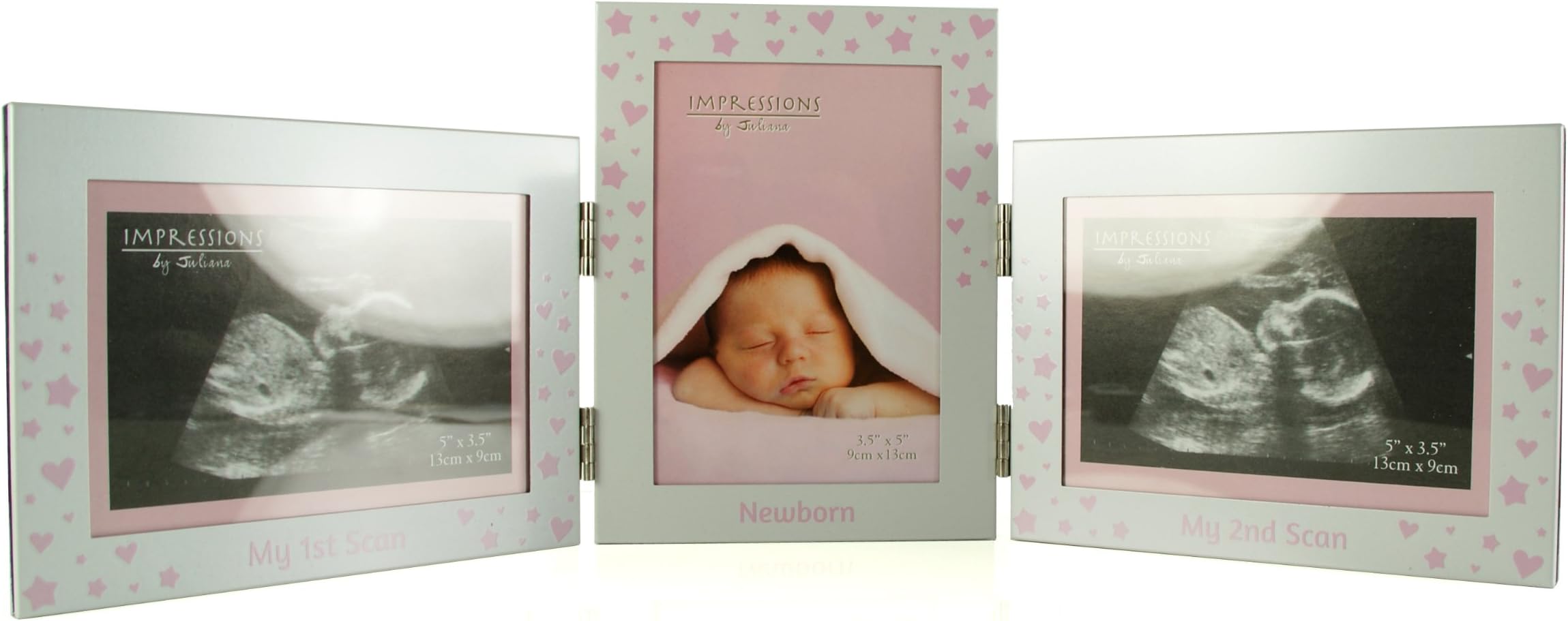 Triple Baby Girl Scan Photo Frame Gift