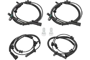 KALOEOU 4Pcs Front & Rear ABS Wheel Speed Sensor Compatible for 2013-2018 Ram 1500, 2019 Ram 1500 Classic V6 3.0L 3.6L 3.7L, V8 4.7L 5.7L Engine Replace 68053861AB, 68053861AC, 68053861AD, 68231044AB