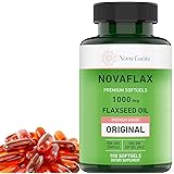 Natural Organic Flaxseed Oil 1,000 mg, Essential Omega 3 6 9 Natural ALA Heart & Brain Health, Immune System Booster Healthy
