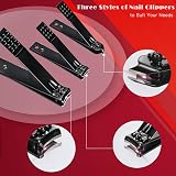 OWill Manicure Set 18pcs Nail Clippers Pedicure Kit Black Red brand view 2