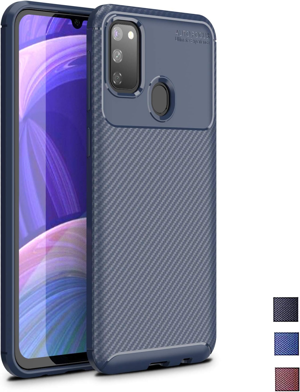 Galaxy M30S Case,Turphevm Slim Lightweight Soft TPU Case Flexible Scratch Resistant Shock Resistant Anti-Fingerprint Protective Cover for Samsung Galaxy M30s 2019 (Navy Blue)
