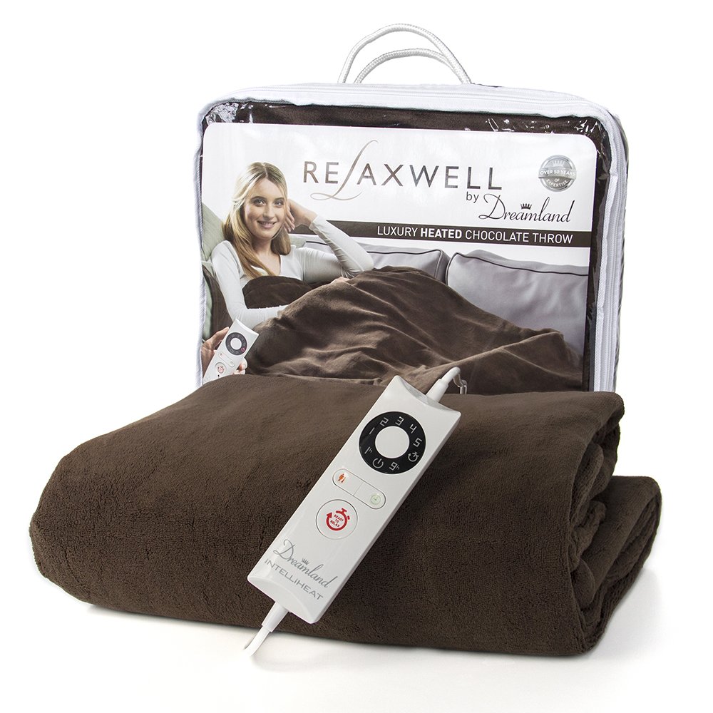 Dreamland Relaxwell Luxury Heated Throw Electric Blanket in Chocolate 16333 eBay Dreamland Relaxwell Luxury Heated Throw Electric Blanket in Chocolate 16333 eBay