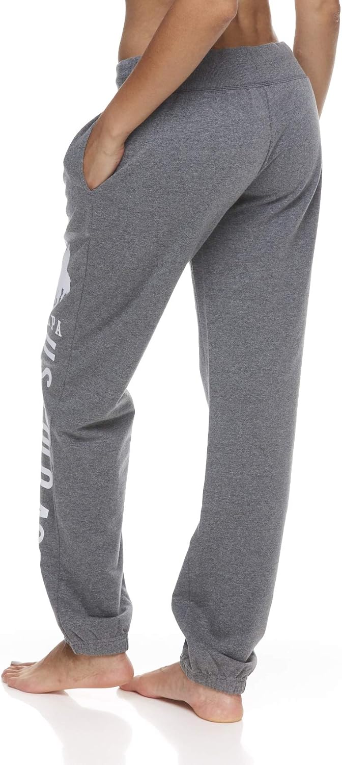 U.S. Polo Assn. Essentials Womens Sweatpants Joggers French Terry Sleep Lounge and Pajama Pants with Pockets: Clothing