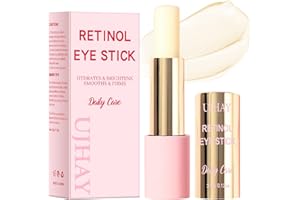 UJHAY Retinol Eye Stick, Anti-Aging Eye Cream for Wrinkles, Dark Circles, Puffiness & Bags Under Eyes, All-in-one Multi Eye Balm with Caffeine, Vitamin C, Hydrating & Firming Skin
