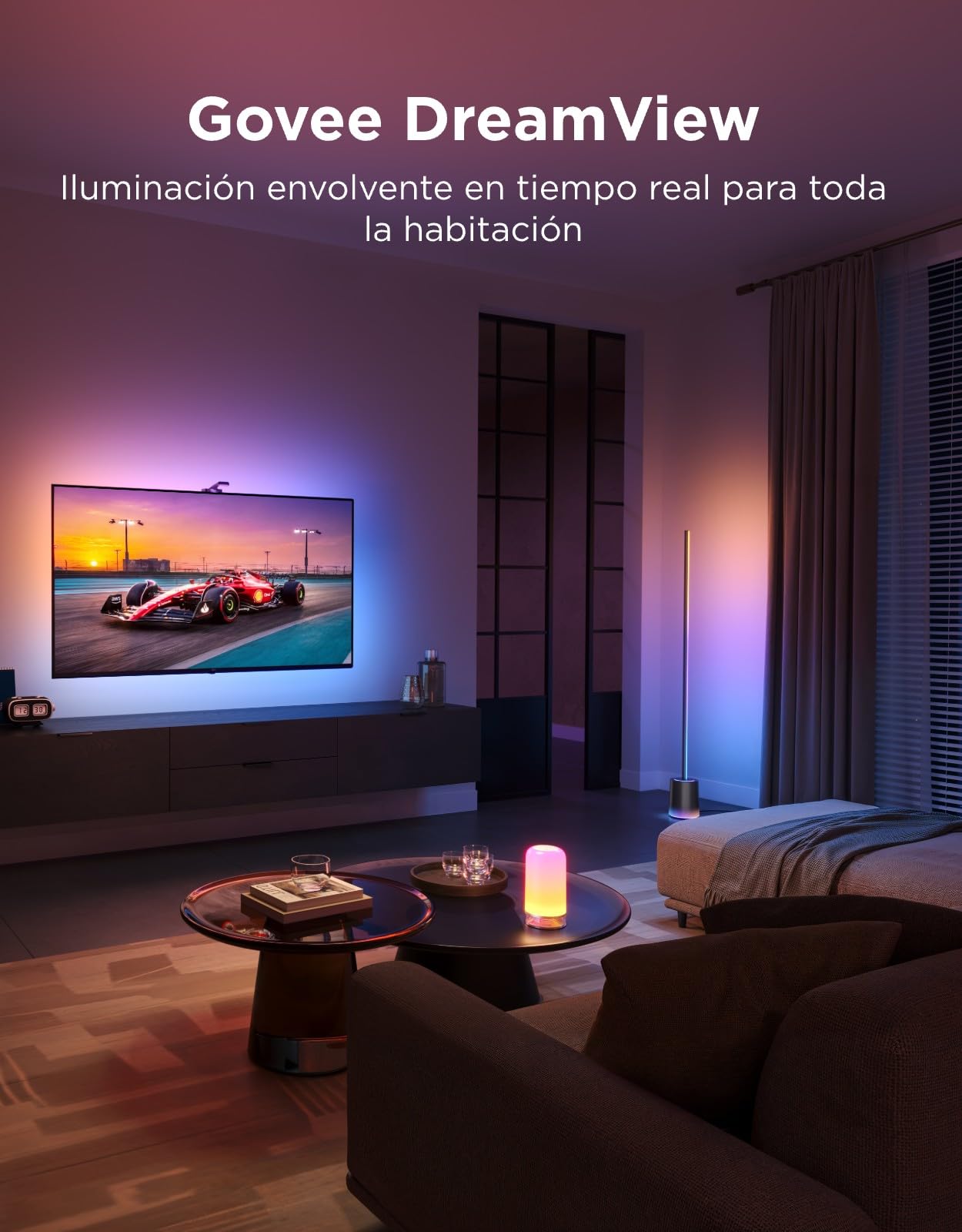 Govee TV Hintergrundbeleuchtung 3 mit 4 MP Dual-Kamera für 55-65 Zoll TVs, 3,6M RGBWIC TV Backlight, 60 LEDs/m, Intelligenter AI-Farbfilter für Film/Spiel, App und Sprachsteuerung mit Matter-Steuerung 7