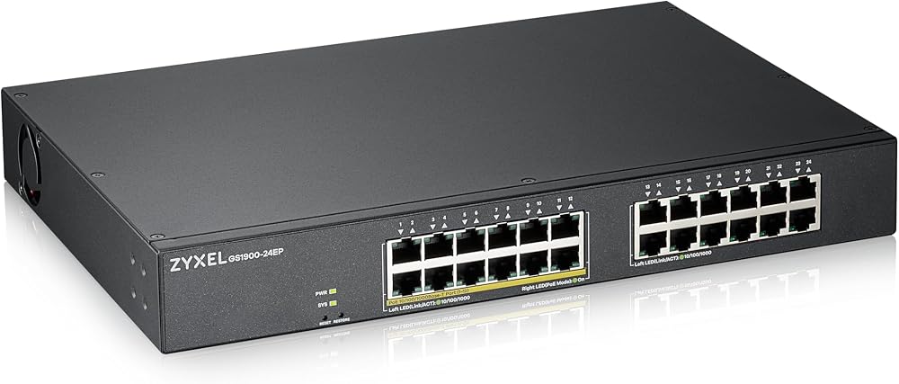 Zyxel GS1900-24EP 24-Port PoE Smart Managed Gigabit Switch 130W Rack