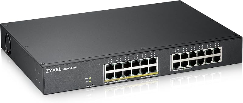 Zyxel GS1900-24EP 24-Port PoE Smart Managed Gigabit Switch 130W Rack