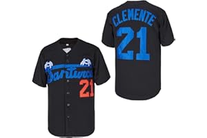 MEAN MACHINE Men's #21 Roberto Clemente Baseball Jersey Santurce Crabbers Puerto Rico Baseball Shirt Stitched